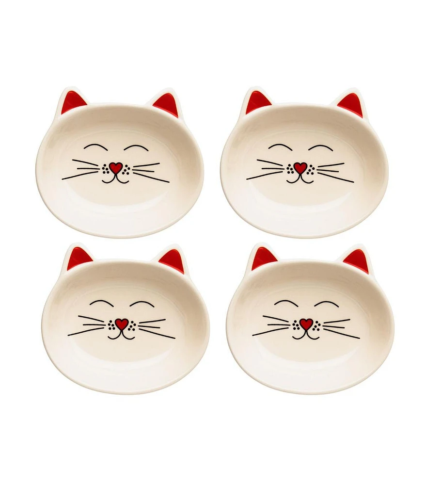 Park Life Designs Set of four Oscar Collection Cat Dining Dishes