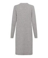 Olsen Women's Long Sleeve Broad Rib Knit Midi Sweater Dress