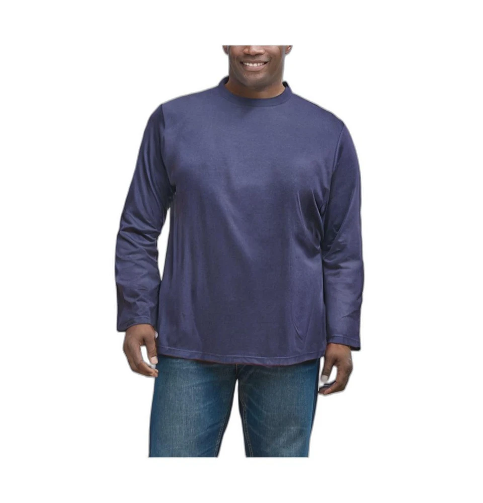 KingSize Big & Tall No Sweat Long-Sleeve Crewneck Tee