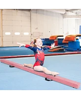 Hongge 7 Feet Folding Portable Floor Balance Beam with Handles for Gymnasts