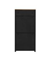 Slickblue Functional Entryway Organizer with 2 Flip Drawers Space-Saving Storage Solution for Essentials