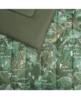 Alex + Bella Dino Forest Green -Piece Microfiber Comforter Set