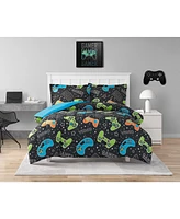 Alex + Bella Video Gamer Set Black 2-Piece Ultra Soft Microfiber Comforter Set - Twin