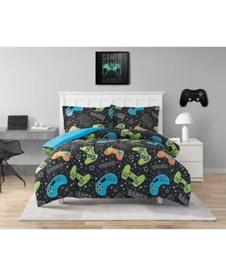 Alex Bella Video Gamer Set Black 2 Piece Ultra Soft Microfiber Comforter Set