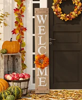 Glitzhome Wooden Welcome Porch Sign