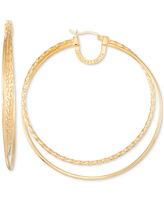 Simone I. Smith Polished Double Rope Hoop Earrings in 18k Yellow Gold Over Sterling Silver (60mm)