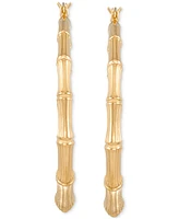 Simone I. Smith Bamboo Hoop Earrings in 18k Yellow Gold Over Sterling Silver (40mm)