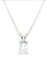 2-Pc. Set Ruby (5/8 ct. t.w.) & White Topaz Solitaire 18" Pendant Necklaces Sterling Silver 10k Gold-Plated (Also