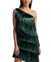 Tadashi Shoji Women's Sonny Metallic Fringe Mini Dress