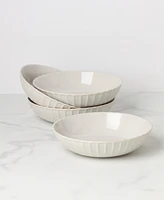 Lenox French Perle Scallop Pasta Bowls, Set of 4