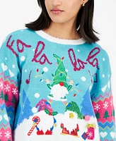 Hooked Up by Iot Juniors' Gnomes Singing Christmas Sweater