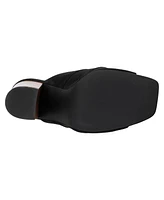 New York & Company Women's Lacinda Faux Suede Slide Heeled Sandal