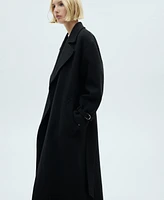 Mango Women's Maxi Lapel Manteco Wool Coat