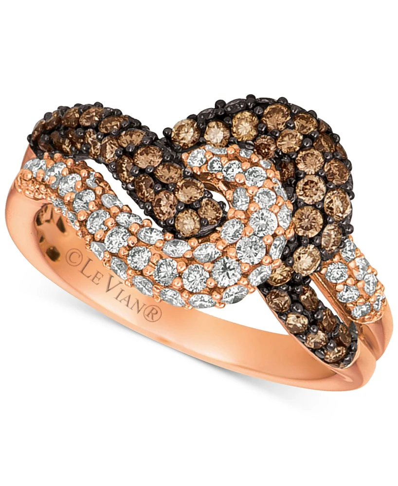 Le Vian Chocolatier Diamond Statement Ring (1-3/8 ct. t.w.) in 14k Rose Gold