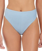 Sanctuary Women's Refresh Rib High-Leg High-Rise Bikini Bottoms