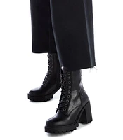 Xti Women's Casual Heeled Combat Booties By