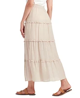 Bcx Juniors' Tiered Maxi Skirt With Smocked Waistband