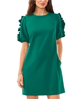 Msk Petite Ruffled-Sleeve Mini Sheat Dress