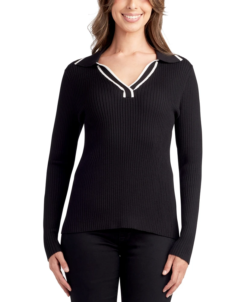 Bcx Juniors' Ribbed Polo Sweater