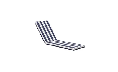 Slickblue Outdoor Chaise Lounge Cushion Replacement – Blue and White Striped Patio Seat Cushion