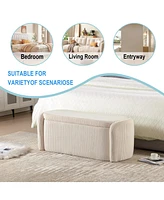 Modern Upholstered Storage Ottoman Bench for Living Room and Bedroom-The Pop Home