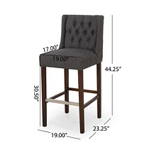 Set of 2 Counter Height Bar Stool with Backrest,Bar Chairs for Kitchen Island or Home Bar-The Pop