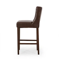 Set of 2 Counter Height Bar Stool with Backrest,Bar Chairs for Kitchen Island or Home Bar-The Pop