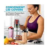 NutriChef Professional Home Kitchen Blender with High-Speed 1200W Motor & Multiple Cups, 24oz & 10oz Capacity - NCBL12