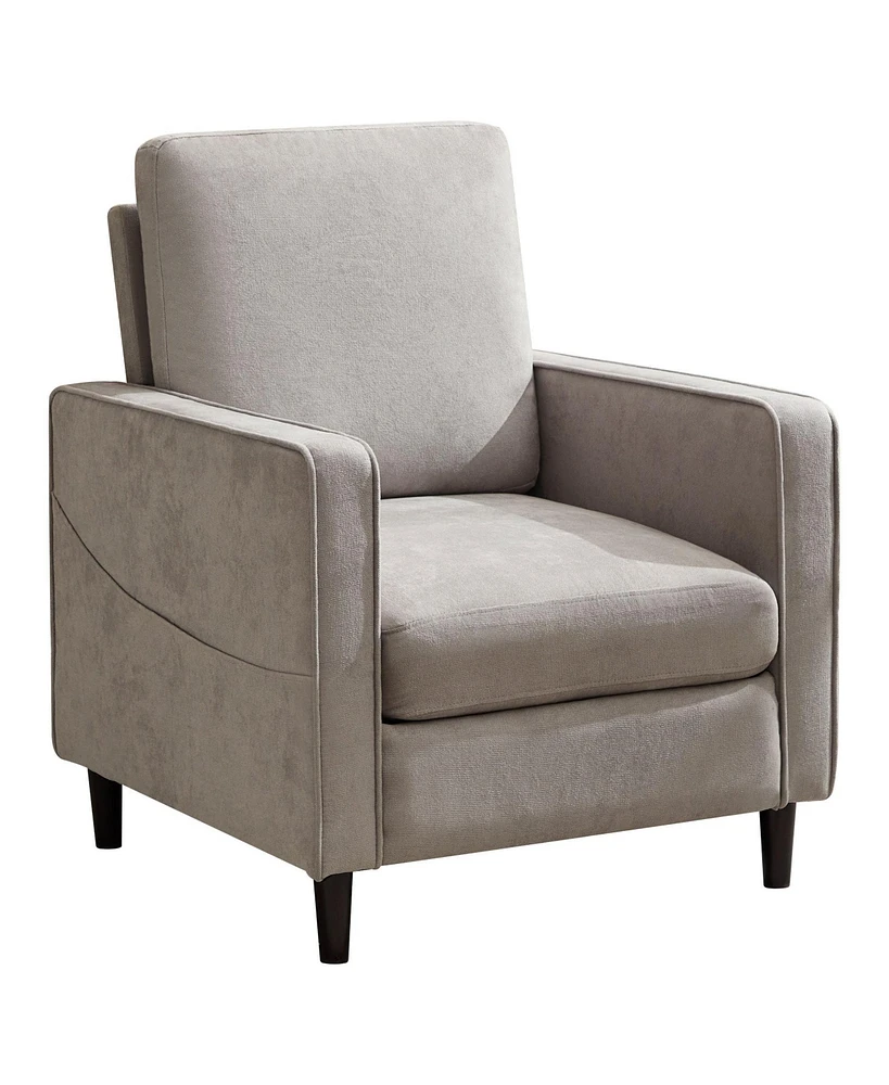 Boyel Living Accent Chair Modern Linen Fabric Armchair for Living Room Sofa Chair