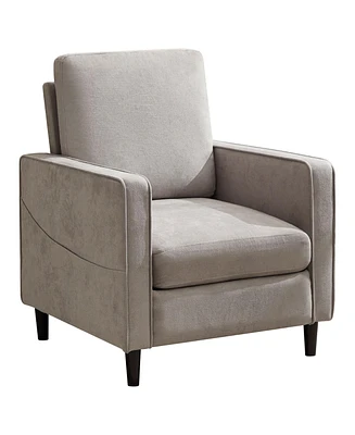 Boyel Living Accent Chair Modern Linen Fabric Armchair for Living Room Sofa Chair