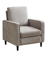 Boyel Living Accent Chair Modern Linen Fabric Armchair for Living Room Sofa Chair