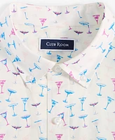 Club Room Men's Poplin Cocktail Party Printed Shirt, Exclusively at Macy's