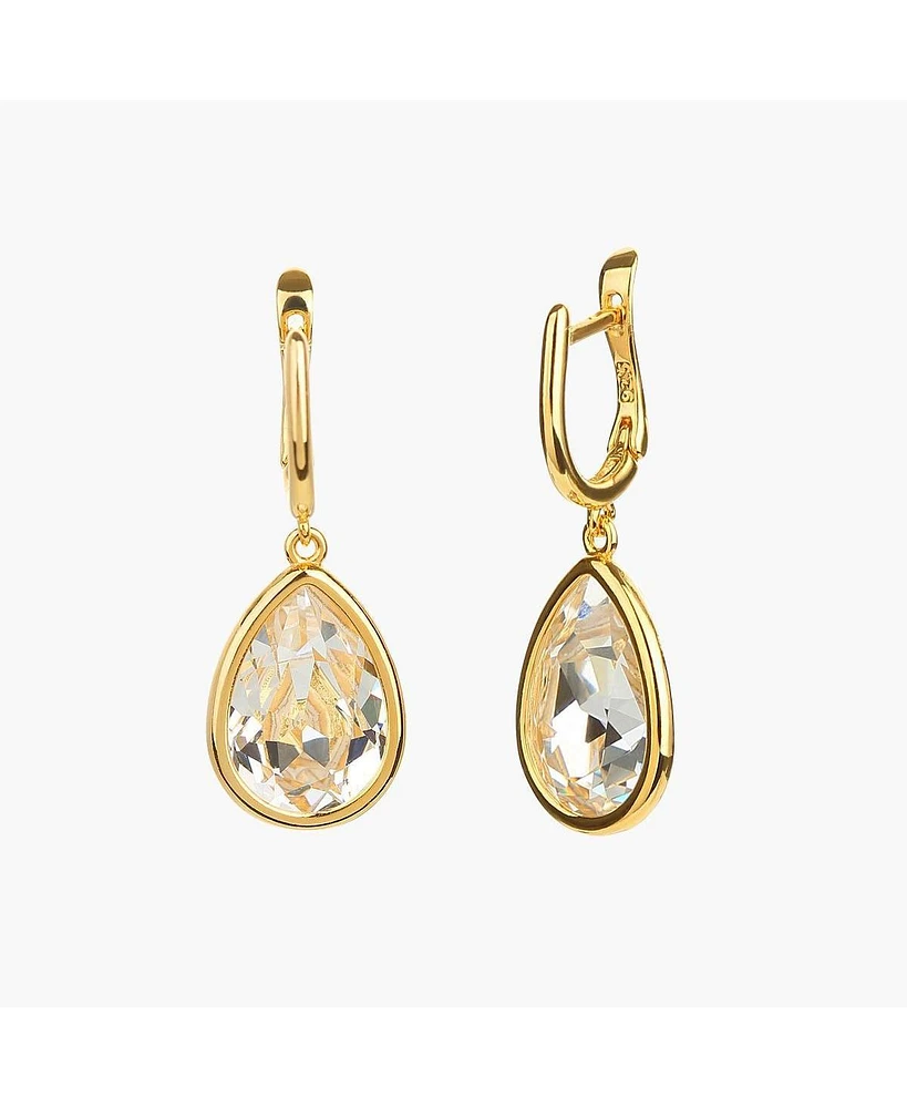 Bearfruit Jewelry Sterling Silver 18k Gold Plated Camille Teardrop Earrings