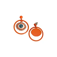 Sohi Women's The Evil-Eye Loop Drop Earrings