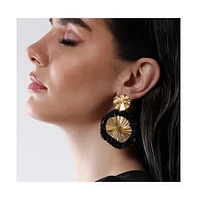 Sohi Women's The Revolving Mirror Drop Earrings