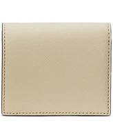 Lauren Ralph Crosshatch Leather Compact Wallet