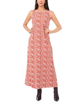 Vince Camuto Women's Printed Keyhole Sleeveless Maxi Dress