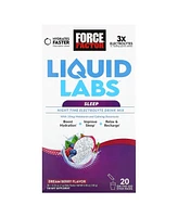 Force Factor Liquid Labs Sleep Night Time Electrolyte Drink Mix Dream Berry 20 Stick