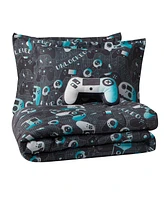 Alex + Bella Next Level Dark Grey/Blue -Piece Microfiber Comforter Set