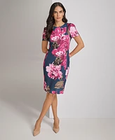 Calvin Klein Petite Floral-Print Sheath Dress