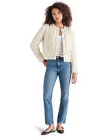 Steve Madden Women's Coppelia Tweed-Trim Puffer Jacket