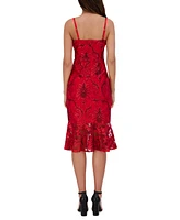 Siena Women's Embroidered Fit & Flare Dress