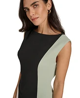 Calvin Klein Women's Boat-Neck Sleeveless Scuab Dress