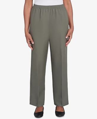 Alfred Dunner Women's Classic Accord Elastic Waist Medium Length Pants