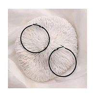 Sohi Women's The Large Minimal Hoop Earrings