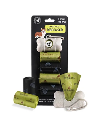 Precious Tails Dog Poop Bags, Durable and Leak-Proof Pet Waste Bag for Dogs with Dispenser, 100 pc