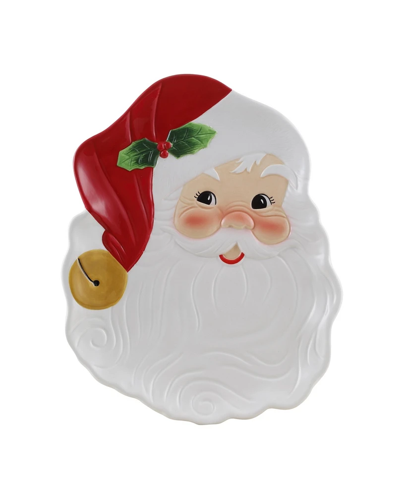 Mr. Christmas 14" Ceramic Santa Serving Platter