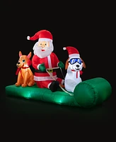 Mr. Christmas 8 ft. Outdoor Santa's Dog Sled Lit Inflatable