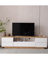 Slickblue Modern Tv Stand for TVs Up to 80 Inches, Ideal for Stylish Living Room Setup