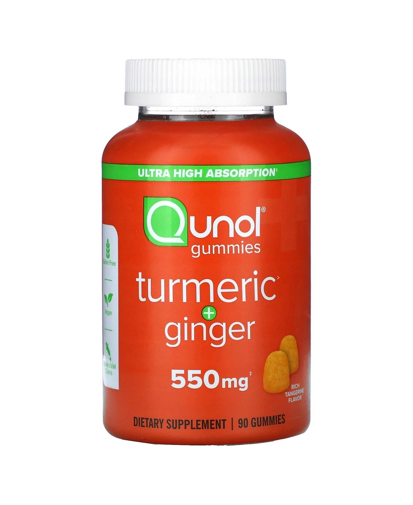 Qunol Turmeric + Ginger Rich Tangerine 550 mg